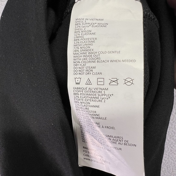 Prana Rockland Leggings Womens Small Black Performance Stretch Hiking Outdoors - Picture 10 of 10